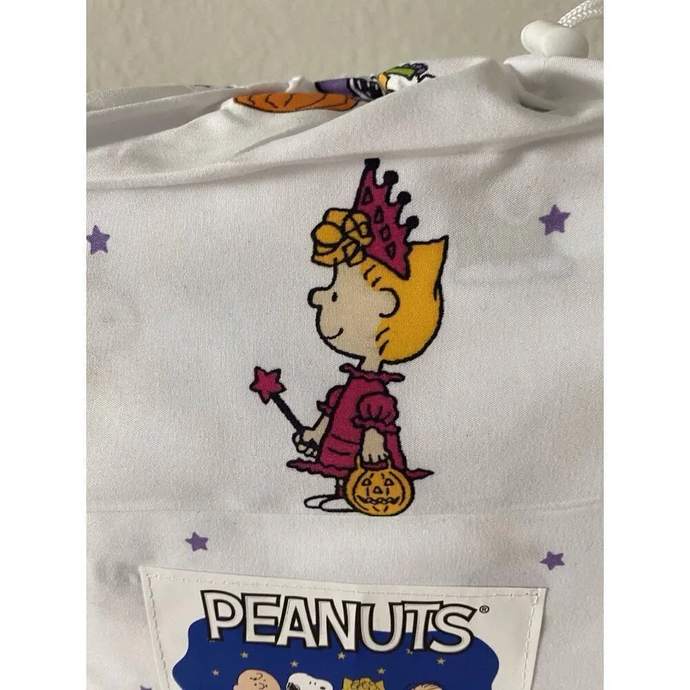 Peanuts Snoopy Charlie Brown Halloween Costumes QUEEN‎ Size Sheet Set NEW